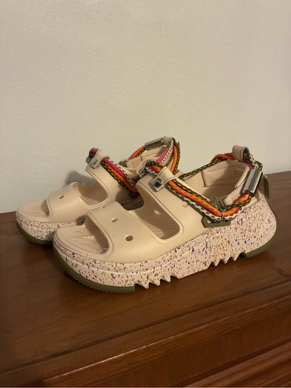 CROCS Hiker Xscape Festival Sandals with Colorful Braided Straps - Picture 2 of 6